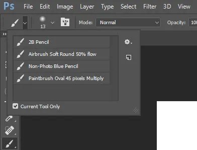 Photoshop Tool Preset Panel